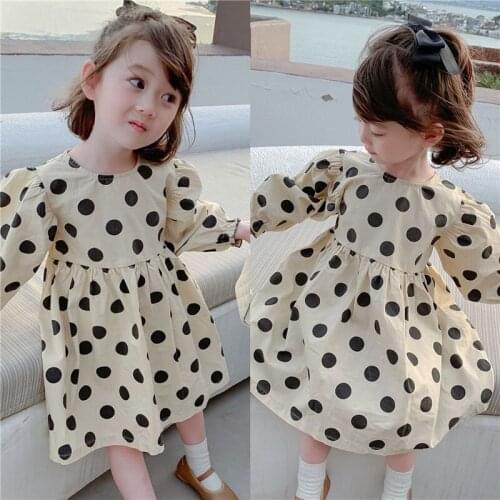 Girl Dress Kids Baby Clothes 2021 Dots Spring Summer Toddler For Formal Party Outfits Sport Teenagers Uniform Dresses Cotton Chi