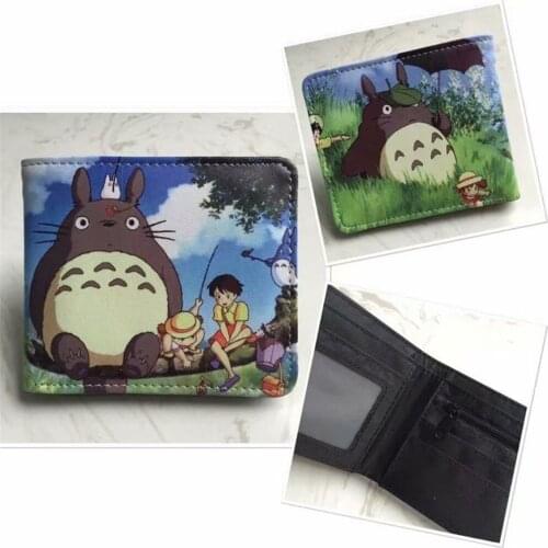 My Neighbor Totoro Cartoon Wallets PU Leather Students Wallet Cards Holder Womens Coin Purse Money Bags Gift