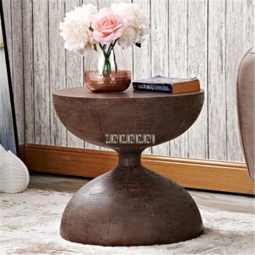 SMF-13205 Hourglass Stylish Side Table Retro Round Mini Removable Sofa Corner Table Nordic Stylish Household Small Tea Table