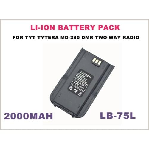 TYT Tytera LB-75L 2000mAh Li-ion Battery Pack for TYT Tytera MD-380 DMR Digital Portable Two-way Radio MD-380