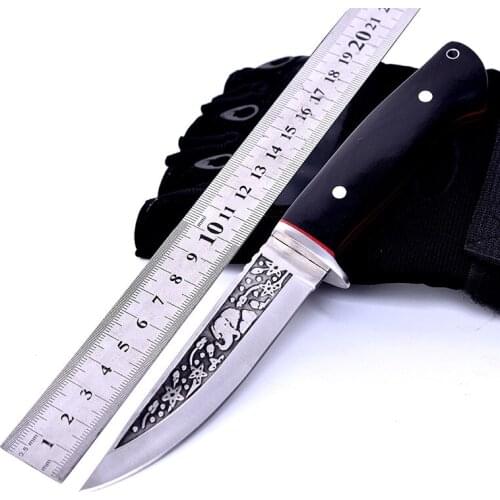 Outdoor high hardness fruit knife, survival multi-function saber, small straight knife, camping knife