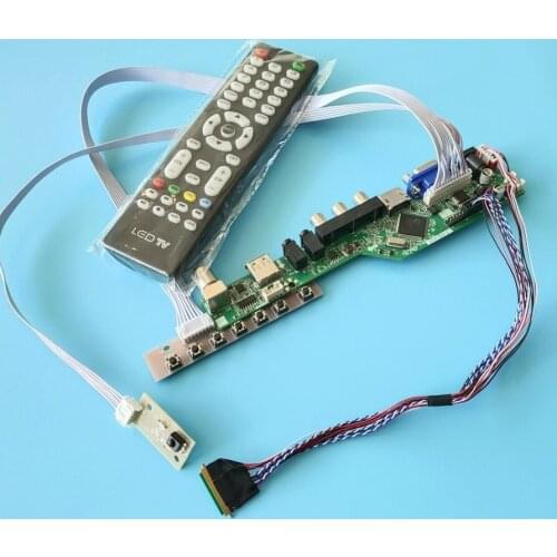LVDS screen universal drive control board kit WLED LCD 40-Pin VGA+USB 60Hz monitor 1366*768 fit LP156WH4/LP156WH8/LP156WH9