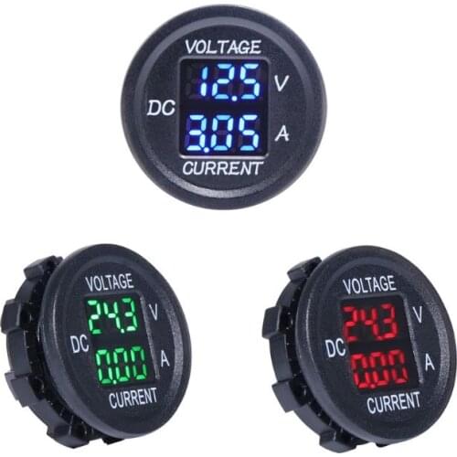 Universal DC 9V to 48V 0-10A Digital Voltmeter Ammeter Voltage Current Meter LED Display For 12V 24V Electric Motorcycle Car
