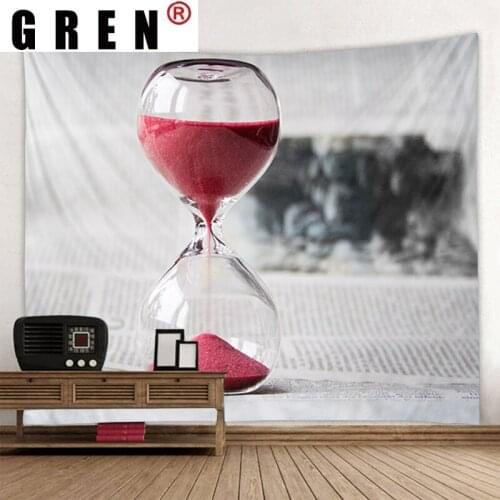 GREN Tapestry Hourglass Wall Rugs Wall Hanging Covering Fabric Mural Background Cloth Towel Beach Fabric Blanket Living Home Art