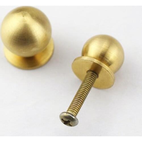 1PC American Style Solid Copper Handle Cabinet Drawer Wardrobe Knob Handles Simple Round Ball Single Hole Cabinet Door Pulls