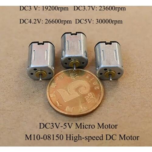 1PC Precision Mini M10-08150 DC Motor Precious Metal Brush DC3V-5V 19200-30000RPM High Speed DC Motor For Electrical Motor Parts