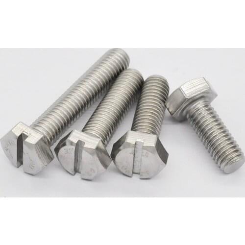 10pcs M6 stainless steel word slotted hex screw high quality screws home decoration bolt bolts 12mm-30mm length