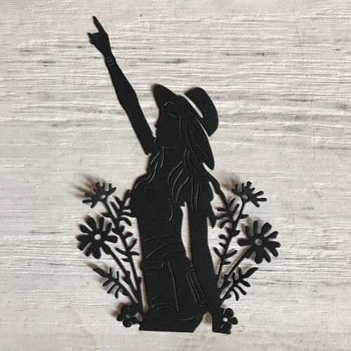 2021 New Arrival Flower Girl Metal Cutting Dies Fashion Woman People Scrapbooking DIY Album Card Handmade Tools