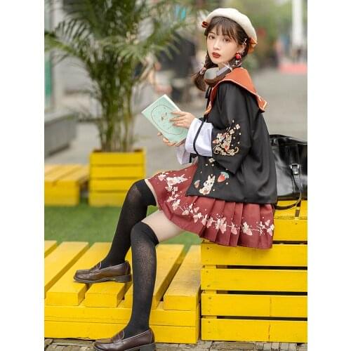 2021 Chinese traditional costumes oriental elegant hanfu lovely daily vintage costume Ming-made embroidery improved hanfu suit