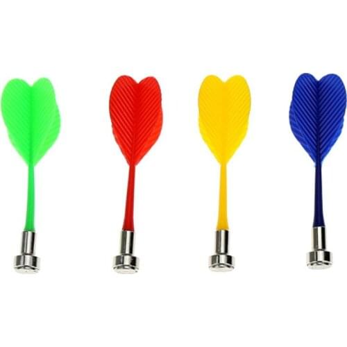 3Pcs/lot 4 Colors Bullseye Target Game Plastic Dart Wing Magnetic Darts for Two-Sided Magnetic Board