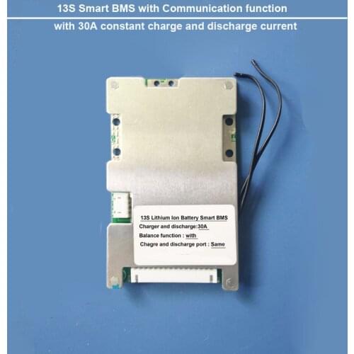 48V 13S Bluetooth Smart BMS with 30A constant discharge current 54.6V software PCB for electric bike lithium battery