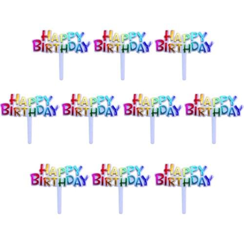 50PCS Colourful Cake Toppers Decorative Cupcake Muffin Food Fruit Picks Birthday Party Decoration Supplie