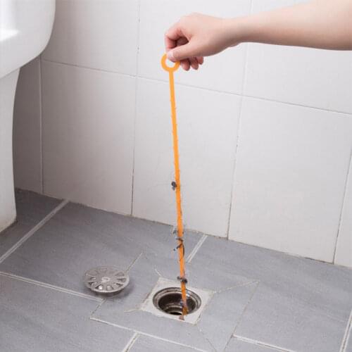 Bathroom Accessories Pipe Dredging Tools Sticks Clog Remover Drain Snake Drain Cleaner Cleaning Supplies For Kitchen Sink 1PCS