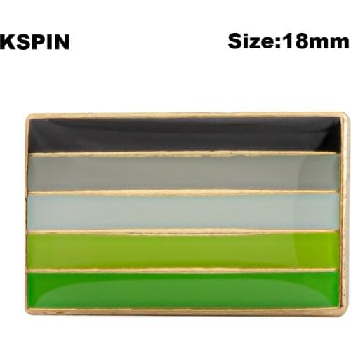 Aromantic Pride Flag Lapel Pin Badge Pin Brooch Icons XY0134-2