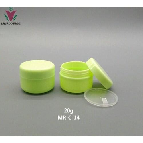 FreeShipping 10+2pcs/lot 20ml 20g PP White Plastic Cream Jar, Cosmetic Container for Face Cream Eye Cream Skin care Cream Bottle