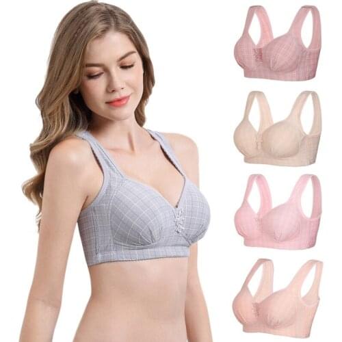 Plus Size Bras Seamless Push Up Full Cup Lingeries Thin Breathable Solid Color
