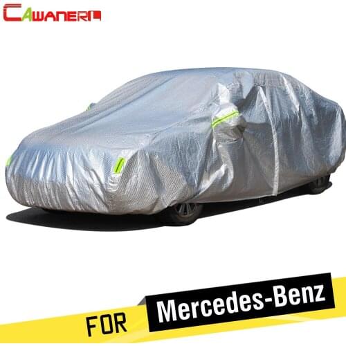 Cawanerl Waterproof Thicken Car Cover Anti-UV Sun Snow Rain Resistant Cotton Cover For Mercedes Benz E Class W124 W210 W211 W212