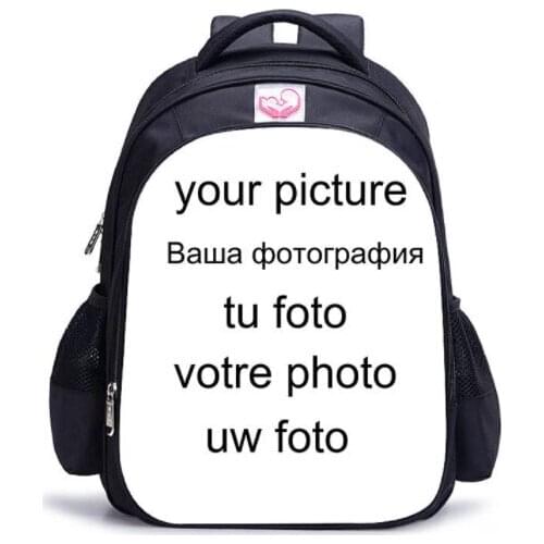 Customize Your Logo Name Image Children School Bags Orthopedic Backpack Kids Boys Girls Mochila Infantil Catoon Bags