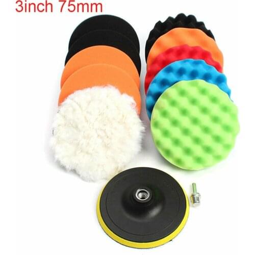 3 Inch 12 Components Car Polishing Waxing Sponge Polishing Disc Set Sponge Disc Polishing Pad car accessories detailing tools