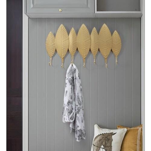 Nordic Hook Creative Wrought Iron Coat Hook Key Hook Porch Shelf Door Decoration Free Punching Coat Hook Room Decor