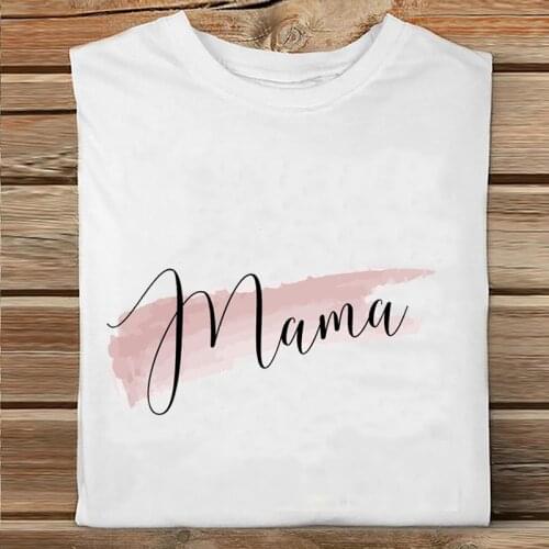 Mama Letters Graphic T-shirt Women Short Sleeve Baby Cartoon Mama Mom Mother Cute Fashion Clothes Print Tshirt Female Tee Top