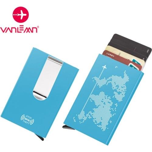 RFID Anti-theft Metal Bank Credit Card Holder Men Women Business Card Holder Case Automatically Aluminum ID Cardholder Luxury