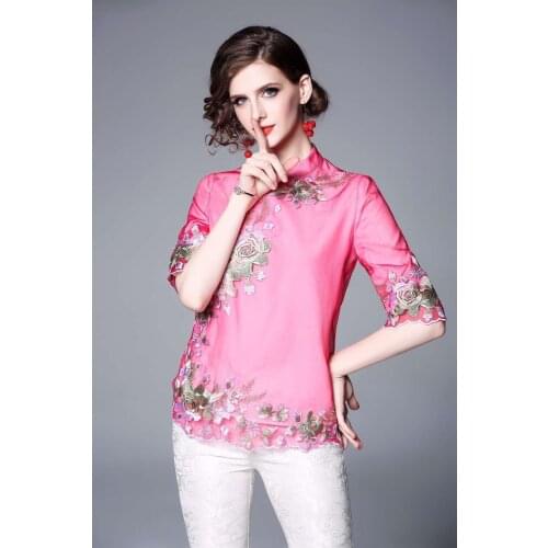 Женские рубашки с вышивкой MEWGIRLBIJOULADY China At AliExpress