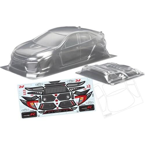 1/10 Scale On-Road Toys Model Civic FK8 M Body Shell Clear Body 210mm Wheelbade For Tamiya Kyosho HPI Hsp