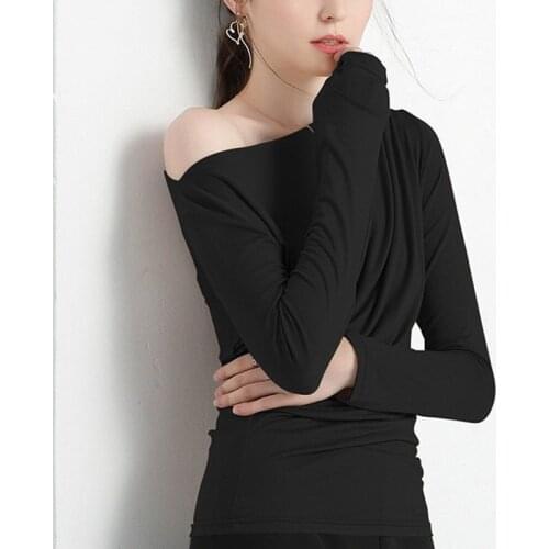 Fashion Womens Autumn Cotton Tops Casual Loose Long Sleeve Solid Shirt Knitted Soft Elegant Shirt Femme Tops Plus Size M-7XL