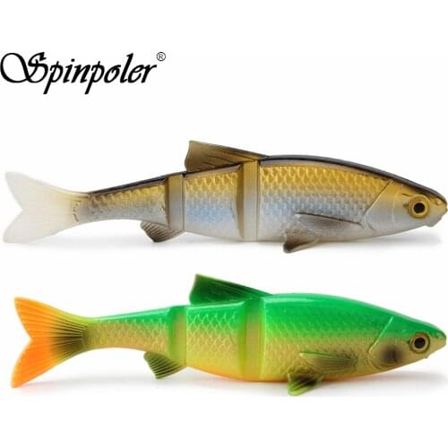 Spinpoler High Qualiity 4D Soft Bait Soft Eyes Segment Isca Artificial Lure For Freshwater And Saltwater