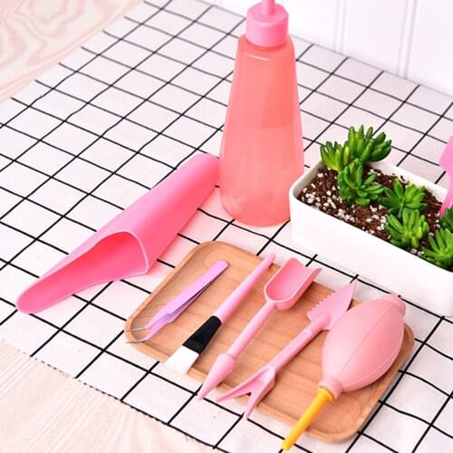 12Pcs Mini Garden Hand Tool Kit Transplanting Succulent Tools Miniature Planting Set Spray Bottle Gardening Supplies