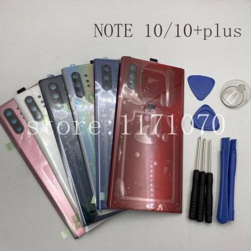Original Back Case Battery Cover Glass Samsung Galaxy Note 10 N970 Note10 plus N975 N975F Housing Cover Door Rear Case Replaceme