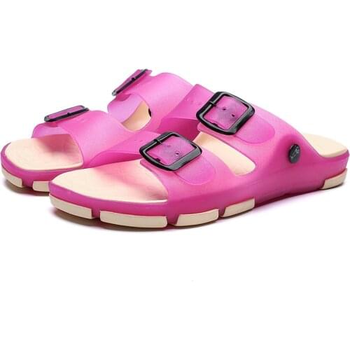 Beach Shoes Summer Casual Slippers Candy Colour Women Outdoor Soft Shoes Bathroom Anti-Slip Home Slippers