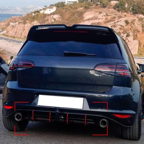 Suitable for 7 Volkswagen Golf 7 Gti Wind Knife Tail Lip Rear Blade Spoiler Modification
