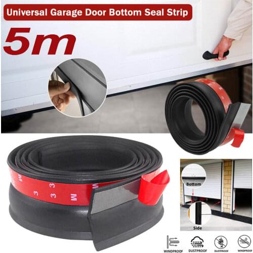 5m Garage Door Bottom Weather Stripping Rubber Seal Strip Replacement Door Bottom Seal --M25