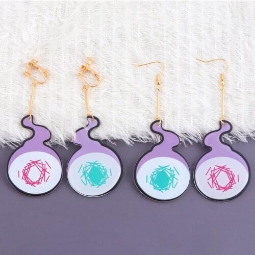 RJ Japanese Anime Toilet-Bound Hanako-Kun Earrings Yugi Amane Cosplay Acrylic Drop Earrings for Women Girls Ear Clip Jewelry