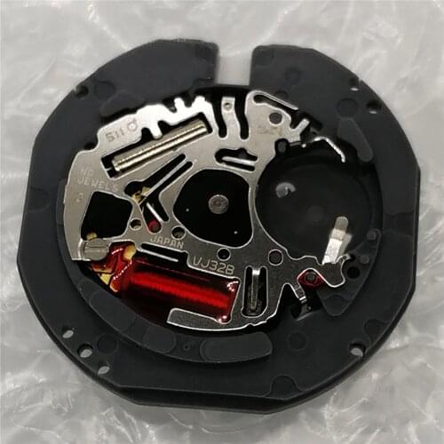 Replacement Japan Quartz Watch Movement VJ32 Date at 3 Date at 6 with Battery Stem for 3 Pin Watch Repair Parts Accessories