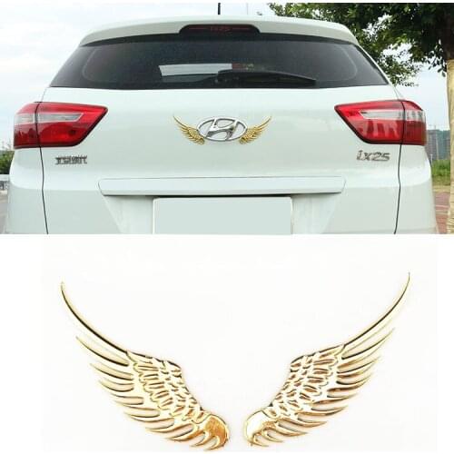 Car styling funny car sticker badge angels wings 3D metal auto sticker decal for Suzuki SX4 SWIFT Alto Liane Grand Vitara Jimny