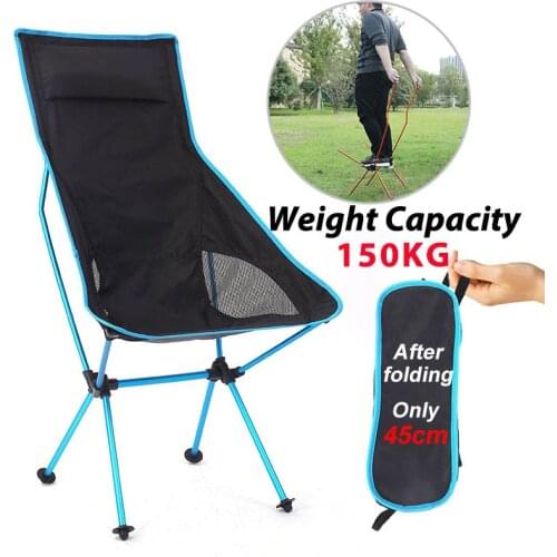 Outdoor Camping Chair Oxford Cloth Portable Folding Lengthen Camping Seat for Fishing Festival Picnic BBQ Beach Ultralight Chair