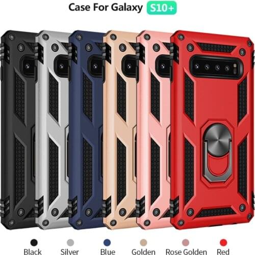 Heavy Duty Military Grade Armor Rugged Bracket Case For Samsung Galaxy S10 5G S10E S10 Plus Car Magnet Cover for A20 A30 A50 A70