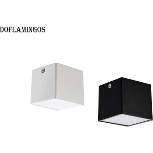 LED Ceiling Lamp Modern Lighting Fixture Bedroom Kitchen Foyer Simple Surface Mount Flush Panel Living Room Small Cube Spotlight