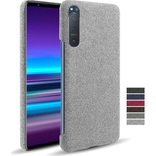 Cloth Leather Case For Sony Xperia 5 10 1 II L4 M4 XZ5 XZ4 XZ2 Xperia5 Plus 20 8 2 Slim Retro Cloth Hard PC Phone Cover Funda