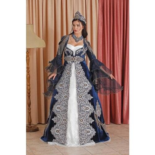 Turkish Xaftan Navy Henna 2020 Engagement Wedding Dress Kaftan For Wedding Turkish bindallı modelleri Kına ve xina kaftanı