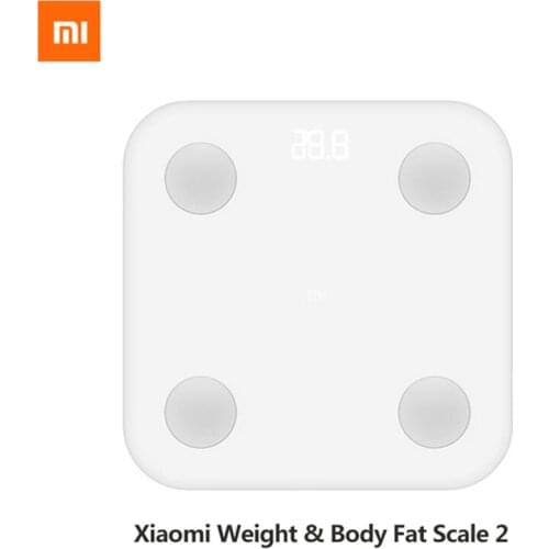 Original Xiaomi Mi Body Fat Smart Scale 2 Weight Bathroom Scale BMR Test Hidden LED Display Smart Home Mi Fit APP Control