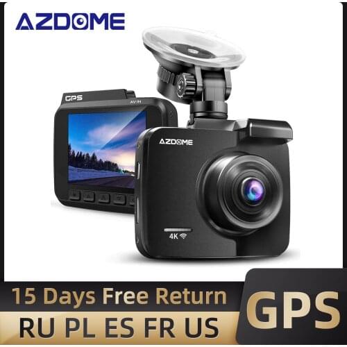 AZDOME 2160P GS63H Car DVR GPS 4K WIFI Dash Camera Dual Lens 1080P Rear View Camera Super Night Vision Dashcam 24H Parking Mode