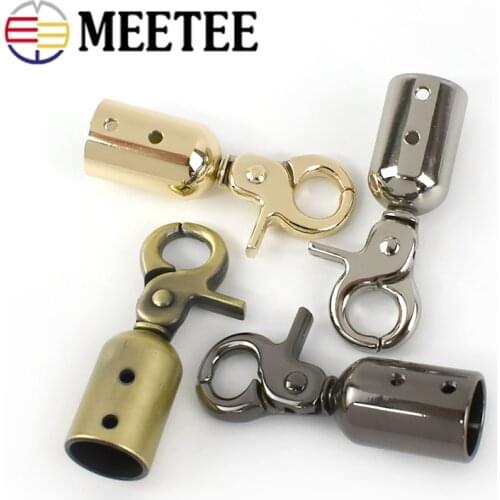 10/20pcs 13x52mm Handbag Strap Stopper Cord Lock Bag Handle Cap Clasp Connector Bag Metal Buckles DIY Hardware Accessories