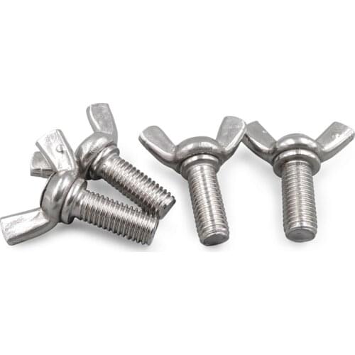 100pcs M3 M4 N5 M6 M8 DIN316 304 stainless steel Butterfly Bolt Wing Bolt Set Wing Nuts Claw Screw Thumb Screws Wing Screw HW17