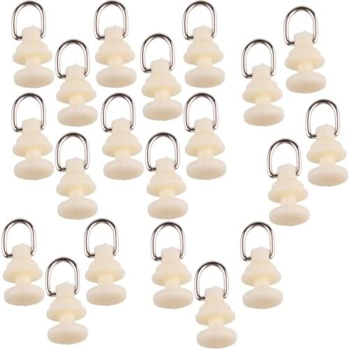20Pcs Plastic Curtain Track Roller Glider Rail Runner 15mm for Balcony Bath Kitchen Office Restaurant Hotel Multi-Purpose