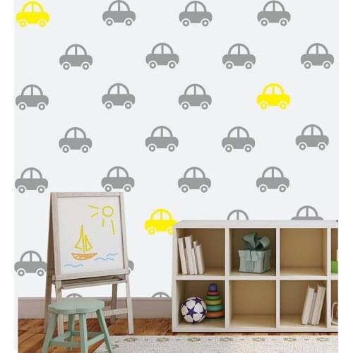 30pcs/lot Cute mini cars wall stickers for kids room baby nursery wall art decal adesivo de parede mural christmas decor A693