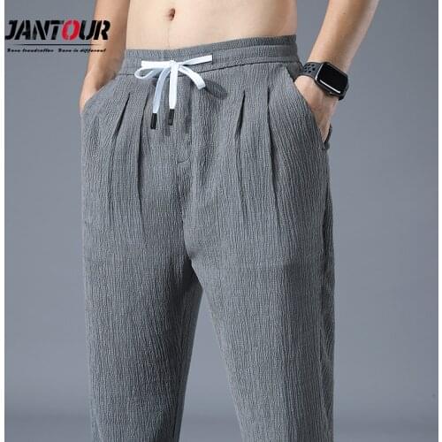 Brand Streetwear Hot sale 2021 Summer thin Hip Hop Harem Pants Men Gray Casual Pants Trousers Joggers drop shipping
